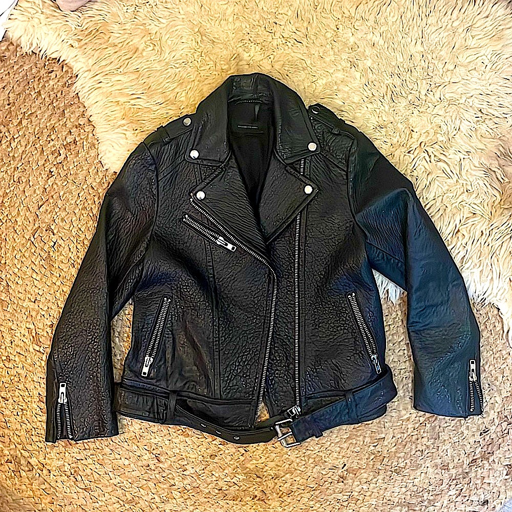 Mackage for Aritzia - Rumer Black Leather Jacket, size M